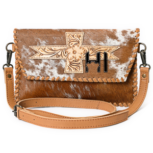 Handmade Cowhide Leather Crossbody Sling Bag Adjustable Strap Boho Western Shoulder Purse for Women - Product Image 5