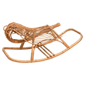 Rattan rocking horse natural material rocker animals highest quality animal <b>rides</b> for kids - Product Image 4