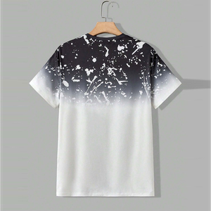 Ensemble deux pièces décontracté d'été pour homme avec logo personnalisé, 100 % coton respirant, t-shirt et short de sport - Product Image 4