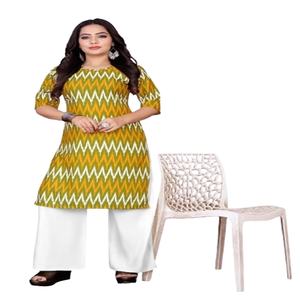 Offre Festival Meilleure Vente De La Boutique Indienne Exportateur La Dernière Collection Crape Kurti Prêt à Porter Collection Exportateur Indien - Product Image 1