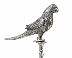 Traditional Hand Engraved Art Deco Silver Polished <b>Bird</b> Pillar Showpiece Elegant <b>Decorative</b> Metal Animal Figurine for Office - Product Image 2