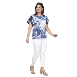 Robes imprimées tie-dye en rayonne coupe classique pour femmes, couleur bleue, style vintage du Rajasthan, prix de gros, en gros - Product Image 5