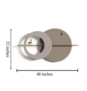 Minimalist Metal <b>Wall</b> Art Circular Beige Frame <b>Decorative</b> Home <b>Decoration</b> Modern Design Handmade Powder Coated Medium Size - Product Image 4