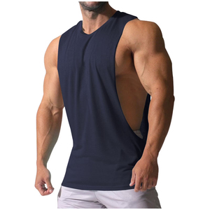 Débardeurs pour hommes en coton tricoté et polyester léger, vêtements de musculation pour hommes - Product Image 1