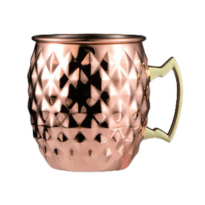 Taza de cobre puro de diseño personalizado con asa, taza Moscow Mule para bar en casa, tazas para cócteles, tazas con beneficios para la salud ayurvédica - Product Image 4