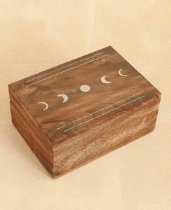 Boîte de rangement en bois massif naturel avec couvercle pour l'organisation de la maison, les bijoux, les souvenirs et l'emballage de cadeaux - Product Image 5