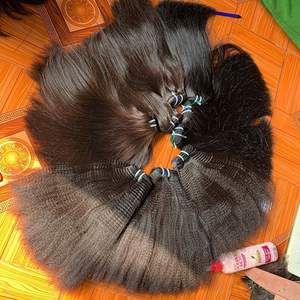 Ensemble de mèches d'extensions de cheveux vietnamiens Remy lisses et crépus de couleur naturelle mèches de cheveux humains Yaki Lace Straight - Product Image 5