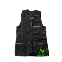 Gilet de Tir en Argile Premium Durable pour Hommes, Respirant, en Maille, pour la Chasse en Extérieur, avec Épaulettes Rembourrées et Poches pour Cartouches