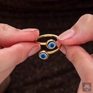 PRAO <b>Openable</b> Evil Eye Fashion <b>Ring</b> Anti-Tarnish with Durable Finish - Product Image 4