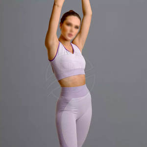 Ensemble de yoga pour femmes fabriqué au Pakistan, prix bas, vente en gros, ensemble de yoga confortable pour femmes, vente en ligne d'ensembles de yoga pour femmes - Product Image 3