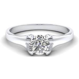 Anillos de moissanita REYES de plata de ley 925 con corte redondo de 1 quilate, certificados por GRA, para mujer, los más vendidos, regalo de compromiso, joyería fina - Product Image 1