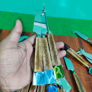 Cuchillo para mantequilla de resina y madera de lujo, hecho a mano, herramienta premium para cocina y comedor al mejor precio - Product Image 2