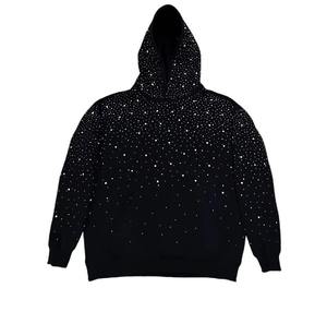 High Quality Anti-Wrinkle Rhinestone Hoodie 400gsm Cotton Oversized Streetwear Fashion Unisex Ninja <b>Pullover</b> <b>MEN</b> WOMEN - Product Image 1