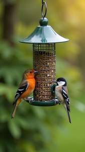 Mangeoire à oiseaux suspendue en fer forgé pour extérieur, thème Amour, 30 mm, étanche, faite à la main, résistante à la rouille, ornement de jardin, taille et couleur personnalisables - Product Image 4