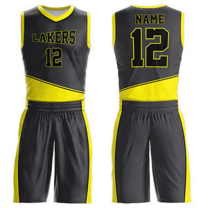 Ensemble d'uniformes de basketball unisexes sur mesure OEM, tissu respirant à séchage rapide, imprimé, antibactérien, logo personnalisé, grandes tailles - Product Image 2