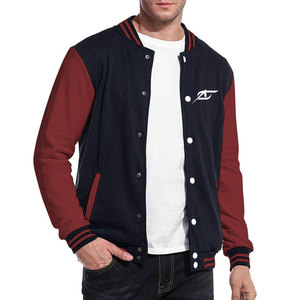 Men Letterman Jacket Winter Front Classic Fashion Athletic Style Warm Casual Long Sleeve <b>Covered</b> <b>Button</b> Eco-Friendly Breathable - Product Image 1