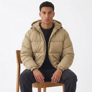 Chaqueta Acolchada para Hombre de Marca Privada, Abrigo de Invierno con Capucha, Acolchado Grueso y Aislante, Ropa Casual de Calle para Exteriores - Product Image 2