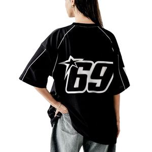 Camisetas de Fútbol Americano Unisex al por Mayor, Logotipo Personalizado, Transpirables, Manga Corta, Ropa Urbana, Proveedor de Camisetas con Etiqueta Privada OEM - Product Image 1