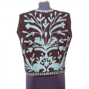 Manteau d'hiver tendance pour femmes, en coton cotrize fait main, brodé, coupe classique, idéal pour les mariages et les demoiselles d'honneur, broderie pour les fêtes - Product Image 3