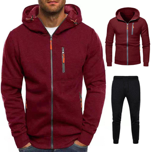 Ensemble survêtement 2 pièces respirant et coupe-vent avec logo personnalisé imprimé – Survêtement d'hiver uni pour homme - Product Image 4