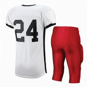 ชุดยูนิฟอร์มทีมอเมริกันฟุตบอลคลาสสิก ไซส์พลัส ผลิตจากโพลีเอสเตอร์ 100% เนื้อผ้าแข็งแรง ทรงทันสมัย เหมาะสำหรับการฝึกซ้อมและการแข่งขัน - Product Image 2