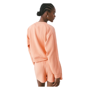 Women Oversized Knitted Sweatshirt Solid Color Drop-Shoulder Full Sleeve Crew Neck Breathable Summer Top - Product Image 3