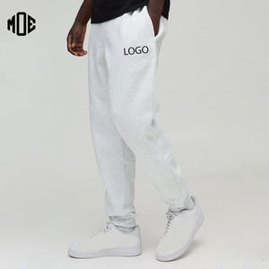 Elegante Slim Joggers pantalones de chándal para hombres New Heather White Super Soft 450gsm Cómodo Jogging Pantalones Bordado de logotipo personalizado - Product Image 1