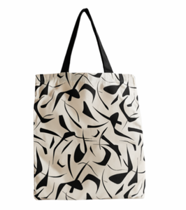 Sac fourre-tout en toile de coton imprimé sur mesure de haute qualité, sac de shopping moyen uni et tendance pour femmes, vente en gros, avec longues poignées en COTON - Product Image 3
