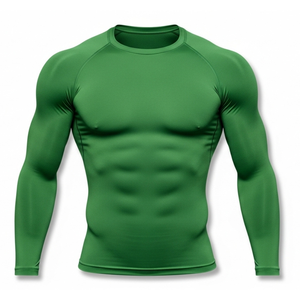 Low Price <b>Men's</b> <b>Compression</b> Gym Rash Guard Long Sleeve Fitness Sportswear Surfing Suit Breathable High Quality <b>Men</b> Rash Guards - Product Image 1