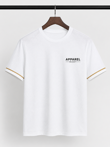 เสื้อยืดแขนสั้นผู้ชายแบรนด์ AMY ผ้าฝ้าย 100% ทรงปกติ รับสกรีนโลโก้ ขายส่ง - Product Image 1