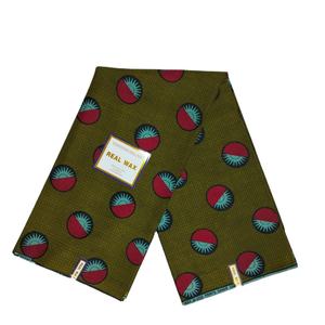 Tela Ankara Nigeriana de Alta Calidad 100% Algodón, Estampado de Cera Dorada Ecológico para Ropa de Bebé Niño, 6 Yardas, Vestido Pesado - Product Image 2