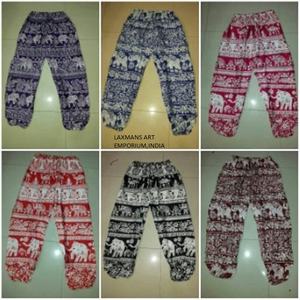 Nouveaux pyjamas/pantalons imprimés d'éléphant de rayonne de mode de dames populaires pour la vente en gros d'été de l'Inde - Product Image 2
