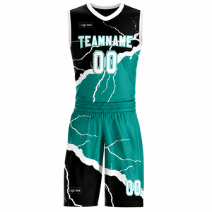 Uniformes de Baloncesto Personalizados, Conjunto de Camiseta y Pantalones Cortos, Secado Rápido, Transpirable, 100% Poliéster, Antibacteriano, Deportivo - Product Image 5