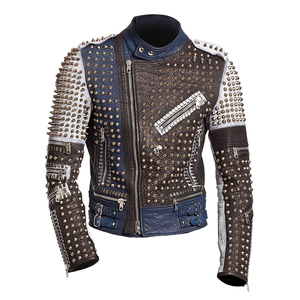 New Design Wholesale High Quality Customizes Fashion Leather Jacket <b>Men</b> Stand Collar Front Logo Waterproof Breathable - Product Image 1