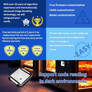 เครื่องอ่านบาร์โค้ด QR สำหรับซูเปอร์มาร์เก็ตเครื่องอ่านบาร์โค้ด EMT8052S 2D 1D - Product Image 2