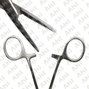 Pinzas Hemostáticas Manuales Curvas de Alta Precisión AHI, Pinzas Quirúrgicas Reutilizables de Acero Inoxidable con Certificación CE - Product Image 5