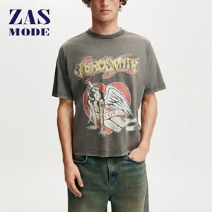 เสื้อยืดแขนสั้นผู้ชายผ้าคอตตอนเนื้อหนักพิมพ์ลายสตรีทแวร์คุณภาพสูงรุ่นใหม่ 300 กรัม - Product Image 1