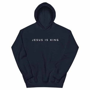 Sudadera con Capucha Personalizada 'Jesus Is King', para Hombre, Mujer y Jóvenes, de Algodón y Felpa, con Bordado de Letras en Chenilla, Estilo Universitario - Product Image 2