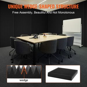 Pannelli Fonoassorbenti ad Alta Densità, Confezione da 50, 12 X 12 X 2 Pollici, Insonorizzanti e Resistenti al Fuoco - Product Image 6