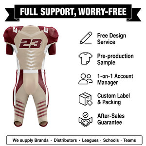 Camiseta de Fútbol Americano Personalizada para Hombre, Sublimada, Transpirable, de Poliéster, Cuello en V, Manga Corta, Número de Equipo 23 - Product Image 3