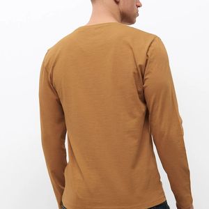 Camiseta de Algodón Grueso para Hombre, Último Diseño, Camiseta de Manga Larga para Hombre, 100% Algodón, Color Sólido, Fabricante de Camisetas Personalizadas OEM - Product Image 5