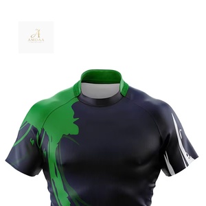 Jersey de Rugby con Diseño de Impresión Digital Personalizada Más Vendido, Jersey de Rugby con Cuello Redondo y Servicio OEM Personalizado - Product Image 6