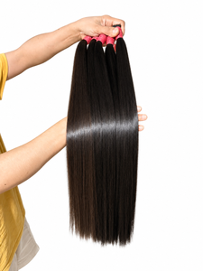 AZURA HAIR เวียดนาม ผมแท้แบบเป็นมัด สีแดงทองแดง ปลายผมเต็ม เส้นผมถักแบบดับเบิ้ลเวฟท์ ผมเวอร์จิ้น 100 กรัม/แพ็ค ทุกสี - Product Image 3