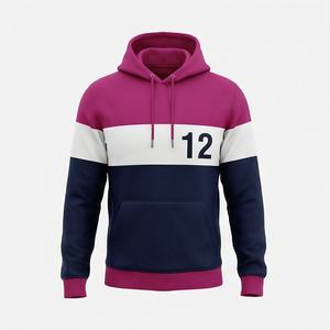 Sweat à capuche surdimensionné à manches longues en molleton de coton imprimé avec logo personnalisé, design de marque propre, sweats à capuche pour hommes, couleur unie, couleur personnalisée, streetwear - Product Image 1
