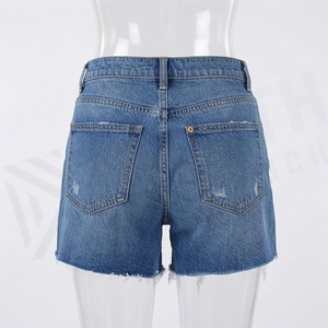 Shorts en jean amples en coton premium pour femmes, pantalons mi-longs d'été, streetwear pour filles, taille haute, couleur personnalisée, mode tendance - Product Image 2