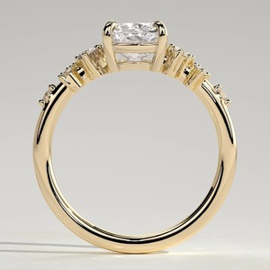 Anillo de Compromiso con Diamante Corte Cojín, Oro Sólido de 14K, Diamante Cultivado en Laboratorio, Certificado IGI, Estilo Moderno, Anillo para Mujer - Product Image 3