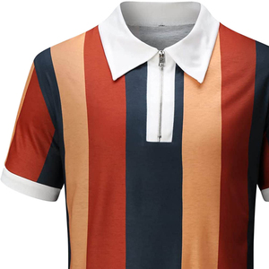 Polo brodé décontracté de qualité pour homme – Haut d'été uni à manches courtes en polyester et élasthanne tricoté - Product Image 5