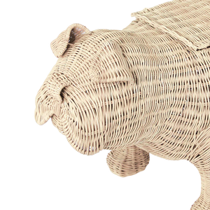 ตะกร้าหวายสานคุณภาพสูง รักษ์โลก สไตล์วินเทจ รูปสัตว์น่ารัก สำหรับเด็ก ใช้จัดเก็บของเล่น ตกแต่งบ้าน สไตล์เรียบง่าย ผลิตจากเหล็กและหวาย นำเข้าจากเวียดนาม - Product Image 4