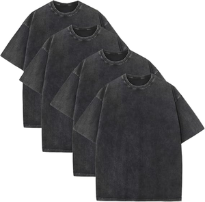 T-shirts en coton pour hommes, vente en gros, été, t-shirts unis, haute qualité, impression de logo personnalisé, grandes tailles - Product Image 1