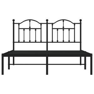 Cadre de lit double en acier noir avec revêtement poudré, lits en métal - Product Image 5